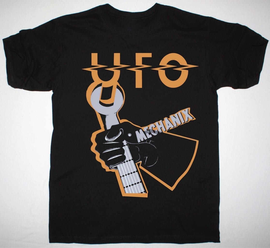UFO Band MECHANIX Album Cotton Black All Size T Shirt For Men MC026