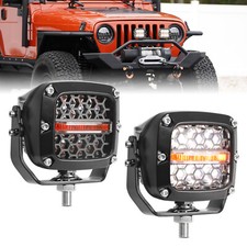 Pair 3inch Led Work Light Cube Pods Spot Flood Offroad Lights Truck Driving Fog