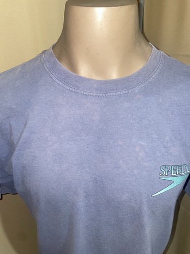 T-shirt vintage 2001 Speedo grafica XL blu grigio colore fiore hawaiano vinile - Foto 2 di 5