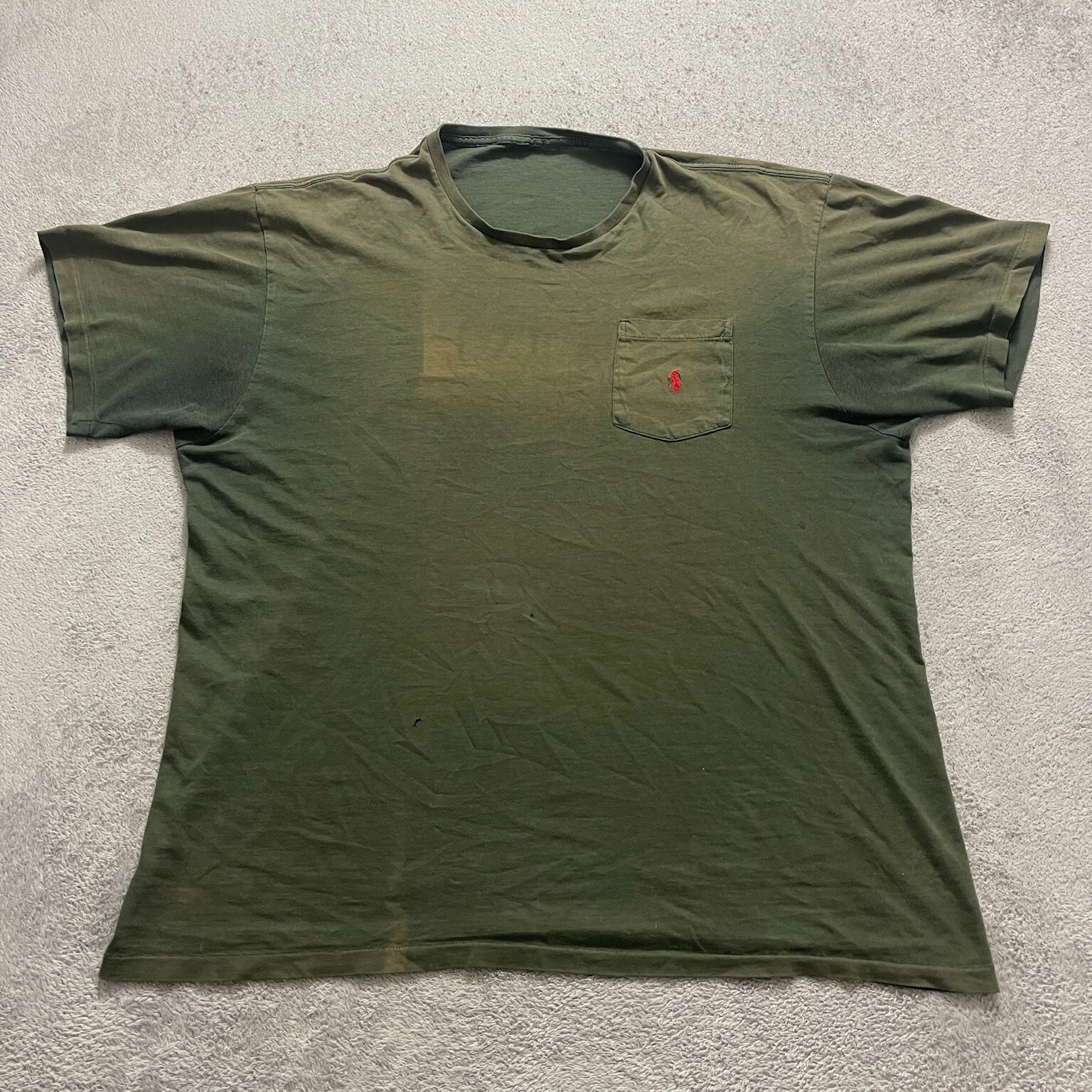 Polo Ralph Lauren camicia uomo taglia XL verde pony manica corta casual cotone