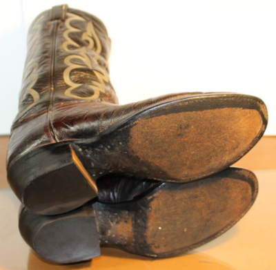 Tony Lama Exotic Genuine Lizard Cowboy Boots Men 8 D  display picture 1