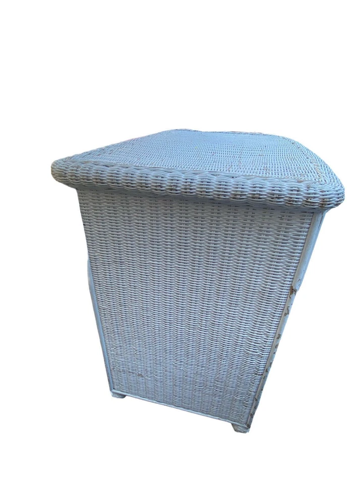 Cómoda de mimbre blanca con 3 cajones Foto 2 de 4