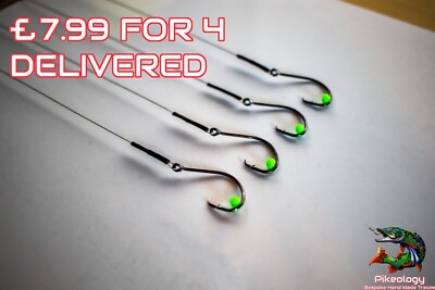 Circle Hook Trace Dead Live Bait Perch Zander Rigs Pike Fishing