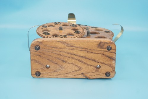 Rare Wooden Gear Clock By Clockwork Inc 20 Inches Tall - Picture 18 of 18