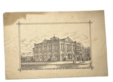VICTORIAN ERA PROSPECTUS FOR LYCEUM Bldg & TOWN HALL TARRYTOWN NY 1880s B54