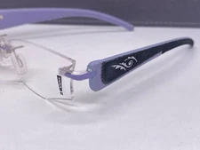 Eyeglasses Frames Woman Purple Black Rimless Lela Black 4416