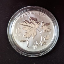 2016 10$ MAPLE LEAVES 0.5 troy 99.99% Pure Silver Coin