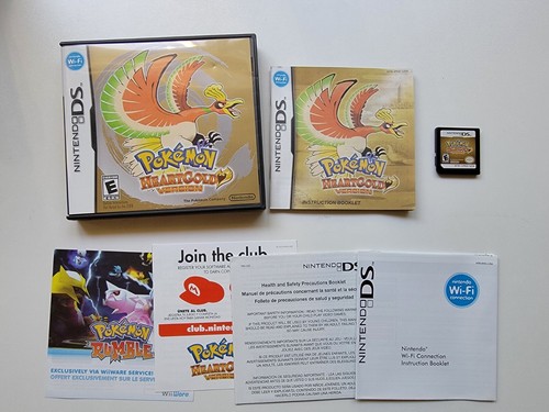 Pokemon HeartGold Version (Nintendo DS) - Authentic -Complete with case + manual