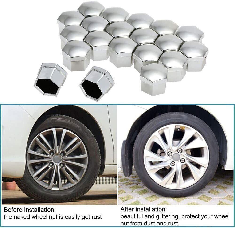 20x Radschraubenkappen 17mm - Silikon Abdeckung Für Auto Räder