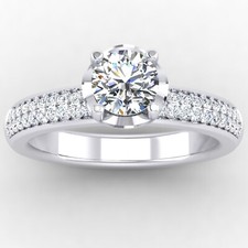 0.86 Ct Round Cut Moissanite Engagement Anniversary Ring 950 Platinum Size 9.5