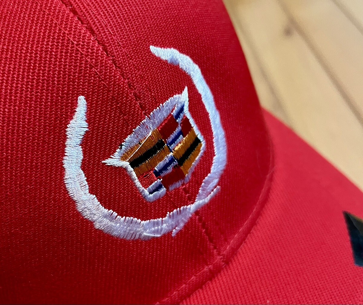 Auto Cadillac Embroidered Symbol Baseball Cap(Red)Hat Men Women