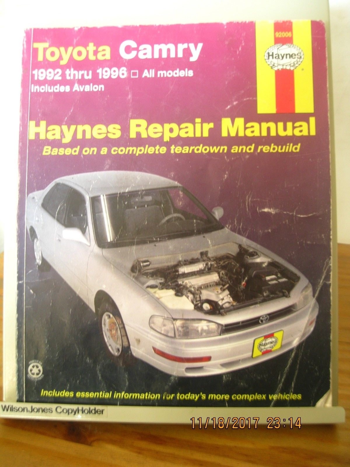 Haynes Toyota Camry 1992 Thru 1995 Automotive Repair Manual 92006 All  Models | eBay