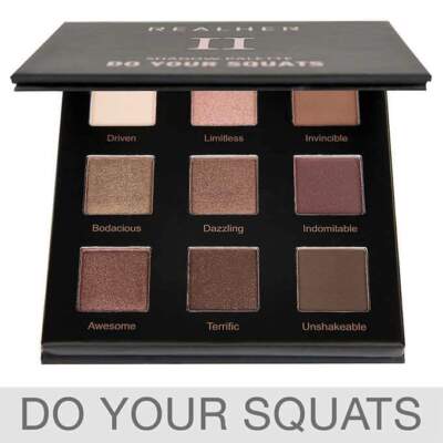 REALHER Eye Shadow Palette II & Highlighter, Do Your Squats, long Last