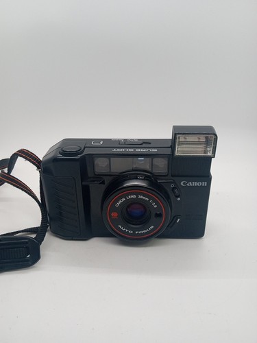 VTG Canon Sure Shot AF35M 38mm 1:2.8 Lens Auto Focus Film Camera Tested Case Rea - Picture 2 of 11
