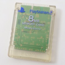 PS2 MEMORY CARD Crystal SCPH-10020 8MB Official Playstation 2 Made in Japan 1010