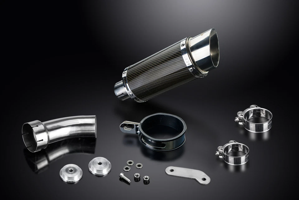 BMW R Nine T 2014-2019 Delkevic Slip On 8" Kit de silenciador de escape de carbono redondo Foto 3 de 4