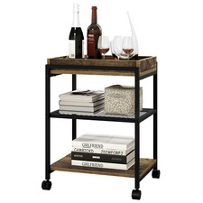 Beistelltisch Couchtisch Kaffeetisch Sofatisch Nachttisch mit Rollen #2949