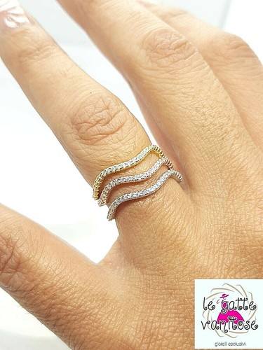 Anello Donna fedina in Argento 925 con zirconi eternity - Imagen 2 de 14