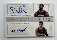2012-13 Panini Nat'l #45 Derrick Williams & Alexey Shved Auto 24/25 BA18