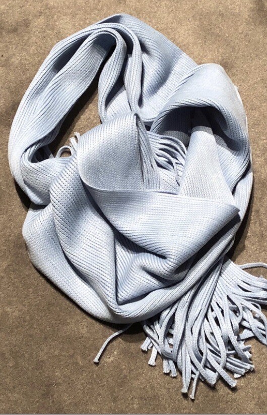 Soft Baby Blue 60” Long Unisex Scarf for Men and Women NWOT-image