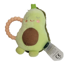 Mary Meyer Yummy Avocado Rattle Soft Plush Stuffed Baby Toy 5  Teether
