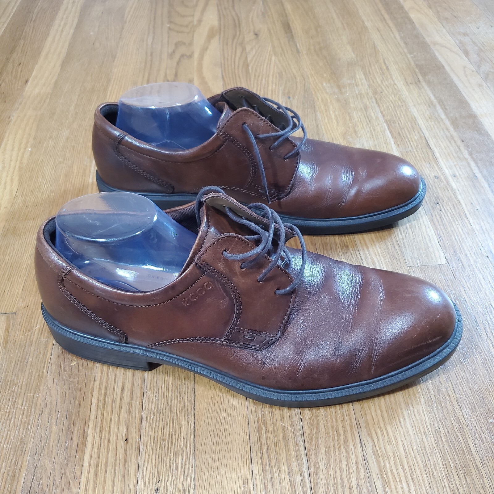 SAOLA Scarpe ECCO City Tray punta a cappuccio uomo taglia 13 13 5 EU 47 pelle marrone