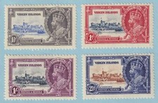 ÎLES VIERGES BRITANNIQUES 69 - 72 COMME NEUVES JAMAIS ARTICULÉES OG ** ENSEMBLE JUBILÉ EN ARGENT - V077