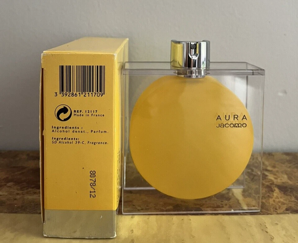 复古 - Aura For Women by Jacomo 2.4 / 2.5 盎司 / 75 毫升淡香水喷雾 - 盒装上衣 Dmg'd — 第 2/4 张图片
