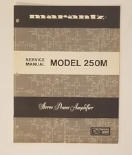 Marantz Model 250M  Stereo Power Amplifier  Service Manual. Vintage original. 