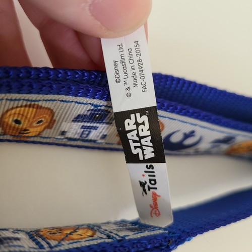 New Disney Tails Pet Collection Star Wars Droids R2-D2 C-3PO Rebel Dog Collar - Picture 6 of 7