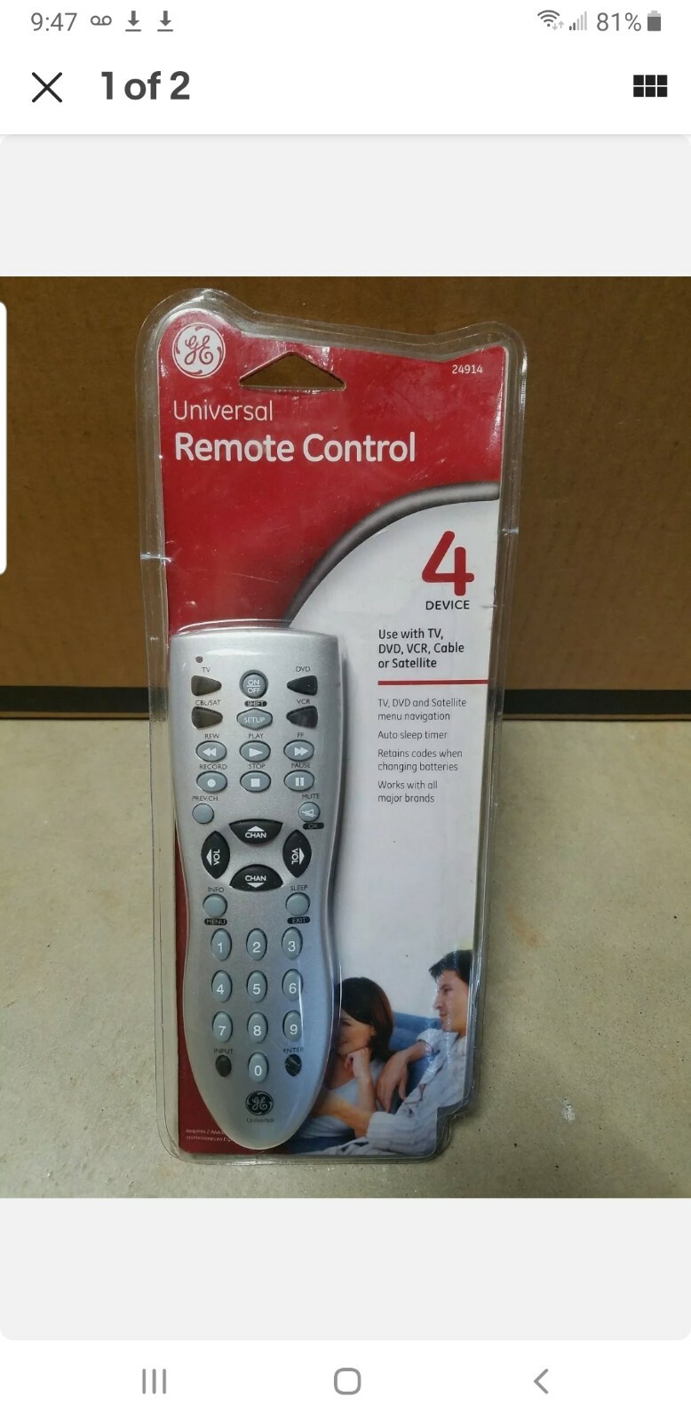 Ge 24914 4 Device Universal Remote Control Codes Repair Practice Guide