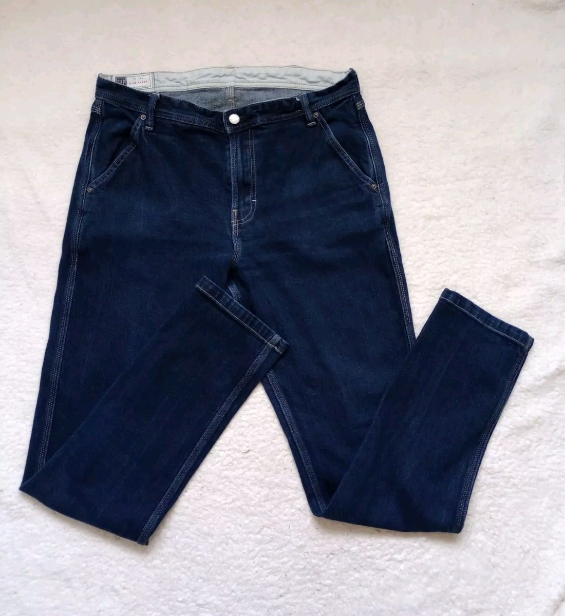 Gap Denim Slim Taper Work-Force Indigo Blue Men's Jeans Size W34