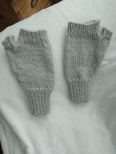 Handmade Knitted Multi Colored Fingerless Gloves