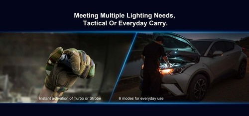 Olight Warrior Mini 3 1750 Lumen Rechargeable EDC Flashlight - Picture 4 of 11