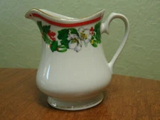Lynns Fine China Christmas Holly Creamer St Maria Gold Trim