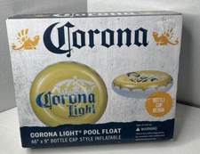 Pool Float Corona Beer Cap Swimming Round 46” X 9” Inflatable Raft