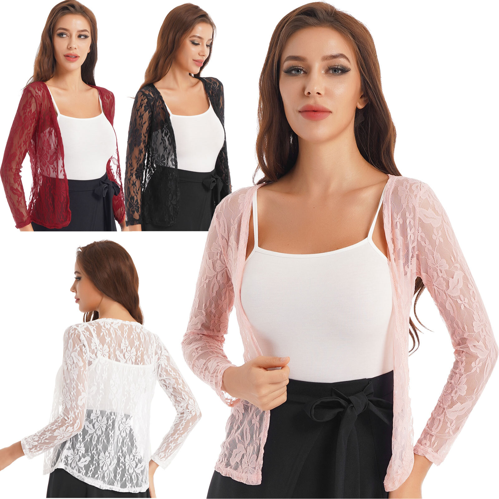 Women Lace Cardigan Lightweight Long 