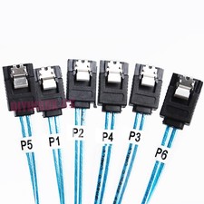 Internal 6 SATA 7pin to 6 SATA 7pin Target SSD Hard Disk 6Gbps Data Cable 0.5M