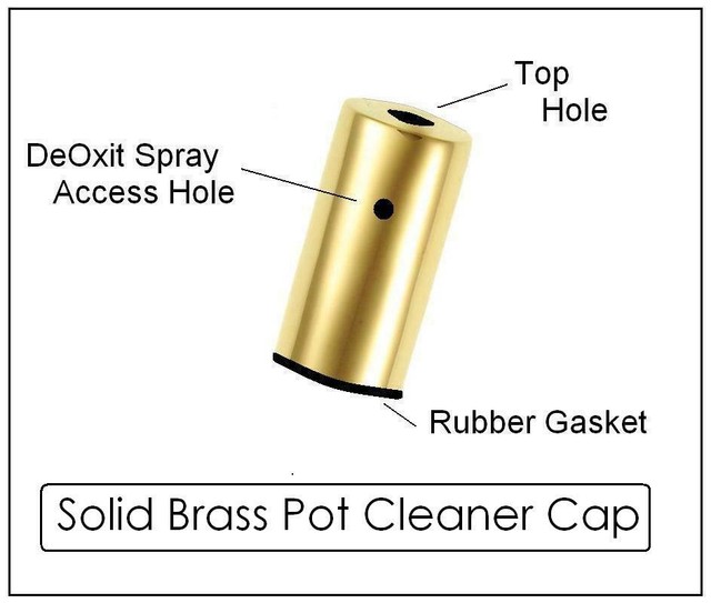 MusicianAtHeart POT CLEANER CAP for DeOxit Flush Guitar Amp Volume