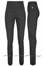 WOMENS GIRLS HIGH WAISTED TROUSER QUALITY SCHOOL WORK STRETCH PANTS size 6-18