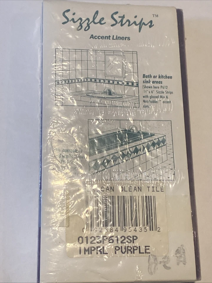 Pack 12 IMPERIAL PURPLE Cerámica Azulejo Lápiz Forro Chisporroteo 1/2" X 6 American Olean Foto 3 de 4