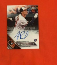 2016 Topps Chrome RA-JR Joey Rickard Rookie Card Auto Baltimore Orioles