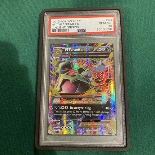 POKEMON! M Tyranitar EX 43/98 Ultra Rare XY - Ancient Origins PSA 10 GEM MINT