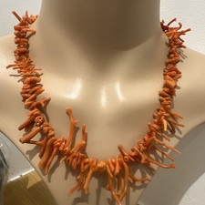 COLLANA CORALLO RAMO NATURALE VINTAGE