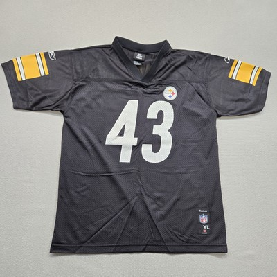 #ad Pittsburgh Steelers #43 Youth XL Jersey Troy Polamalu NFL Reebok Football Black $14.99