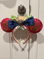 Red Mulan Minnie Ears - Bravest Of All - Green Blue Bow Gold Fan Silver Dragon