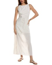 Solid & Striped The Lou Maxi Dress Women's S White Back Zip Closure Sleeveless