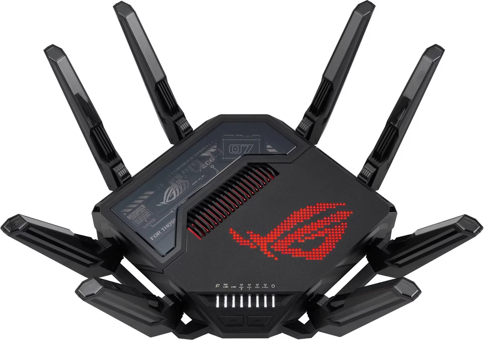 ASUS - ROG Rapture GT-BE98 Pro BE30000 Quad-Band Wi-Fi 7 Gaming Router - Black