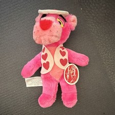 Mighty Star Pink Panther Plush Stuffed Animal Heart Vest Hat w/ Tags 1998