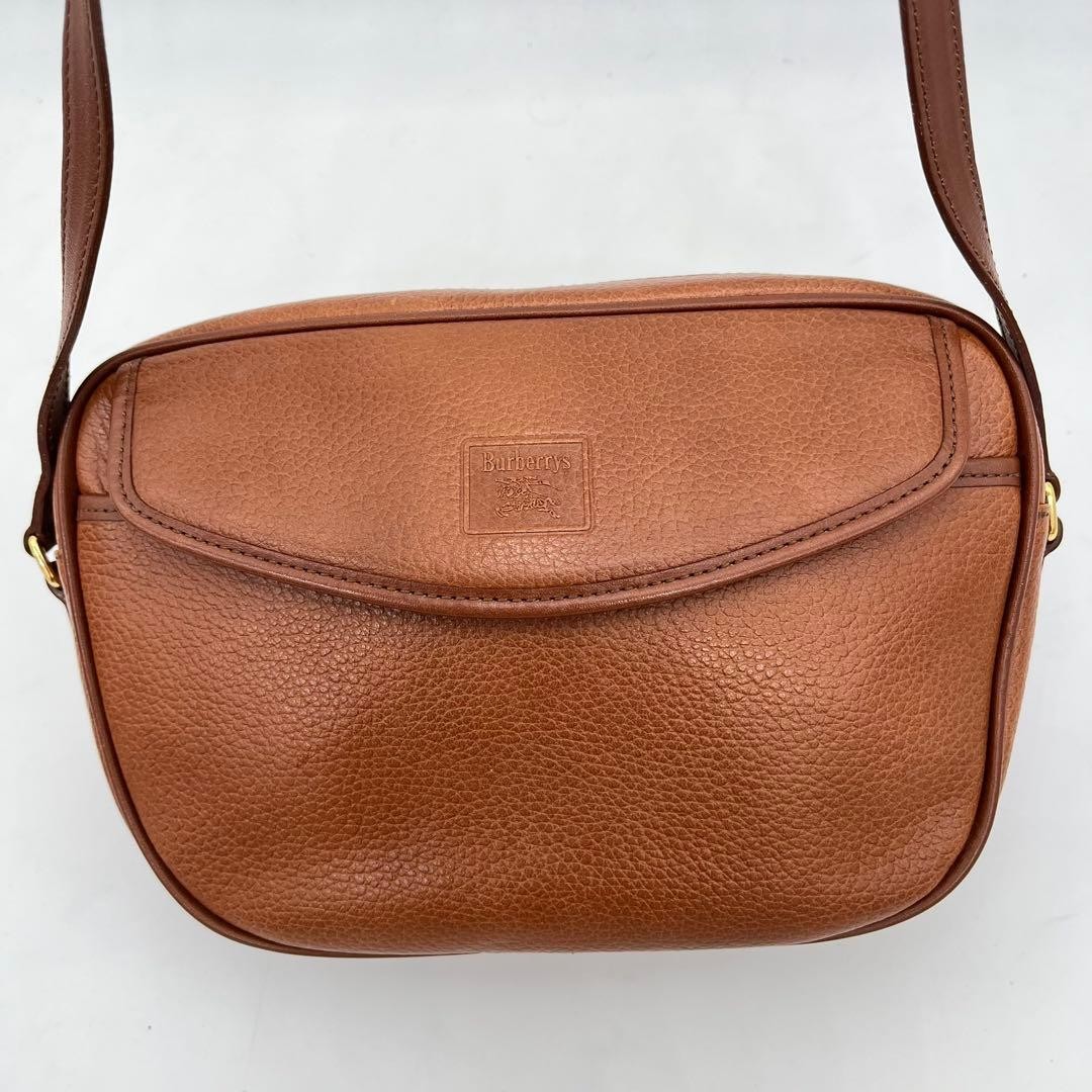 Used Authentic Burberrys Shoulder Bag Crossbody Leather Brown JAPAN 452389 thumbnail 2